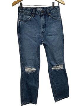 Wrangler Women's High Rise Straight Leg Blue denim Jeans Size 26x28